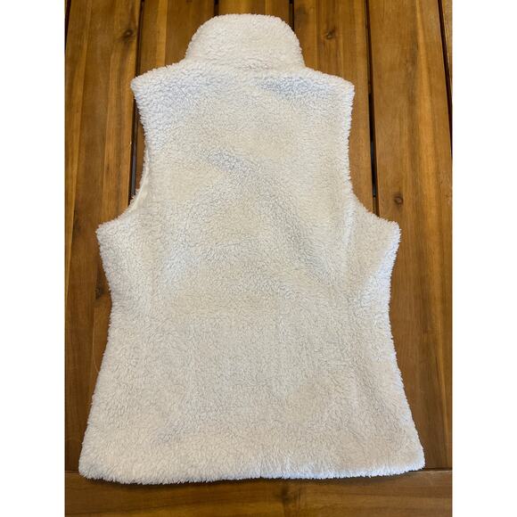 Patagonia Women’s Los Gatos White Fleece Vest Size XS Fuzzy Sherpa Full Zip - Picture 6 of 10